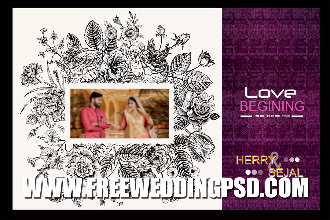 Wedding album design 12×36 psd templates ped